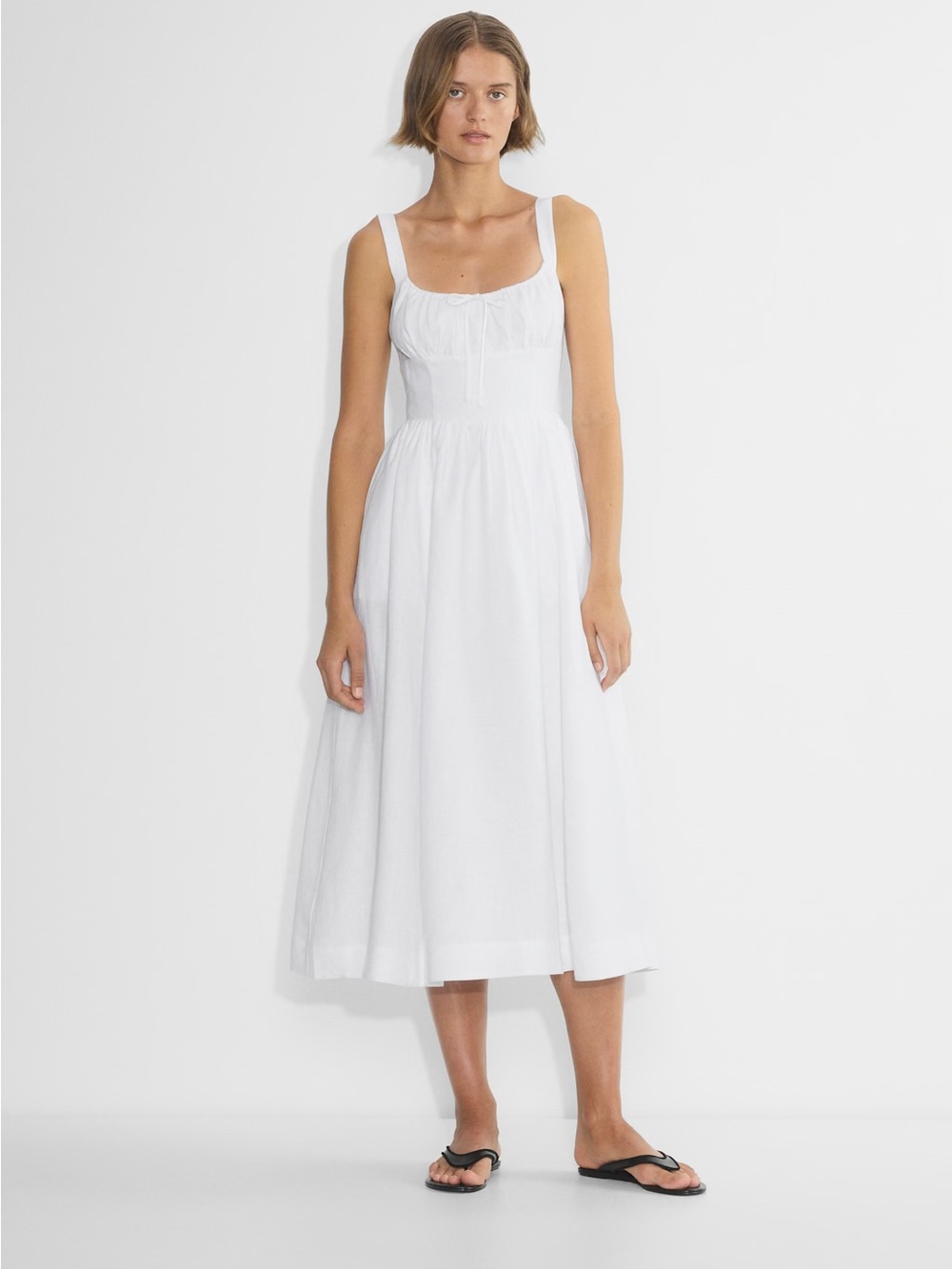 aritzia wilfred vienna linen dress size 2 like new